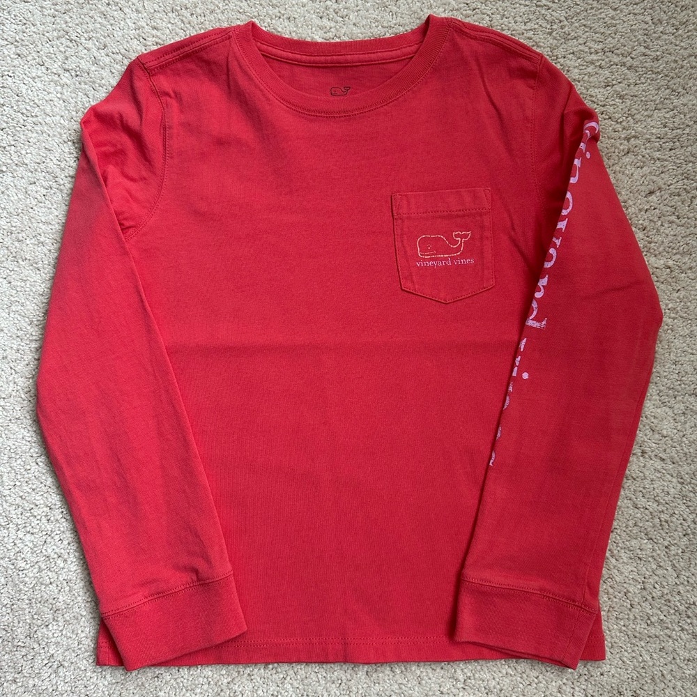 Girls size XS(5-6) Vineyard Vines Long Sleeve whale Tee